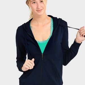 Sofra Women's Cotton Lightweight Zip Up Hoodie Sweater HDC7000 Navy